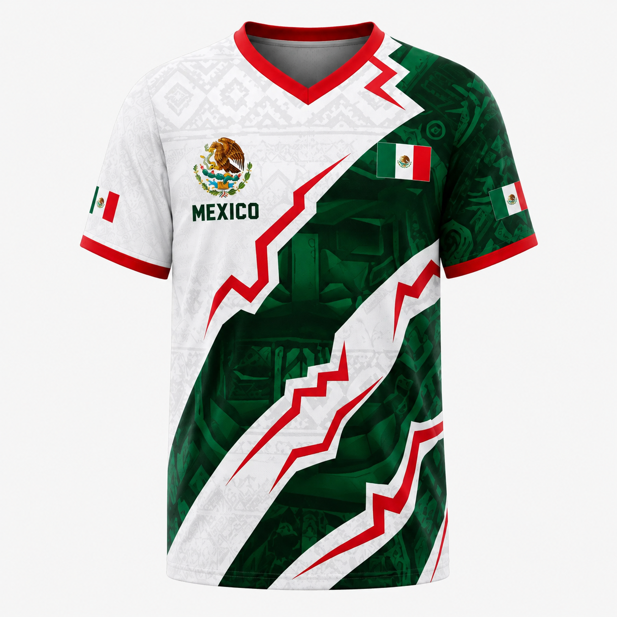 2026 Mexico White Retro Pyramid Jersey