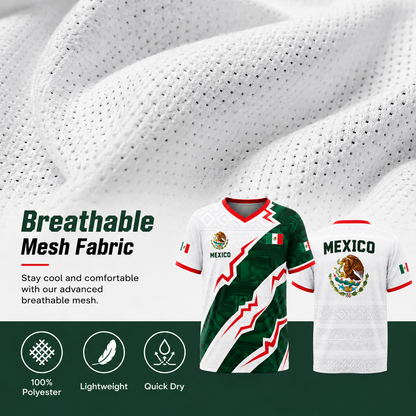 2026 Mexico White Retro Pyramid Jersey