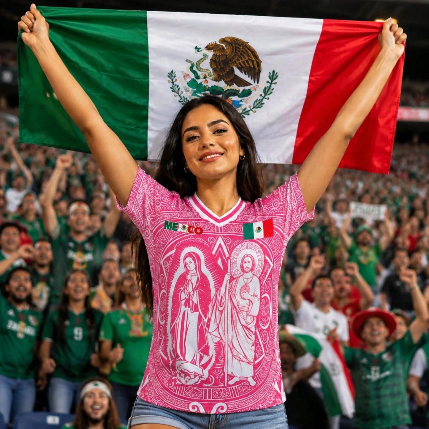 2026 Mexico Pink Retro Pyramid Jersey