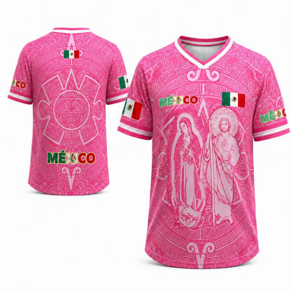 2026 Mexico Pink Retro Pyramid Jersey