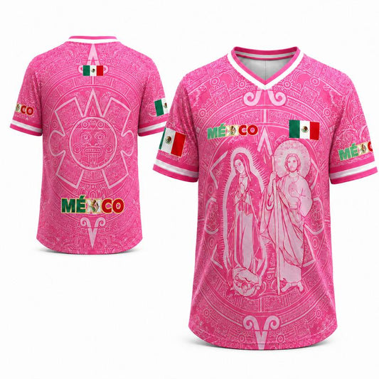2026 Mexico Pink Retro Pyramid Jersey