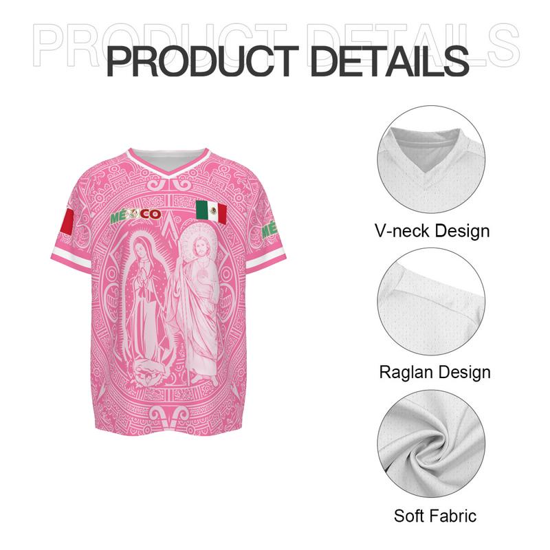 2026 Mexico Pink Retro Pyramid Jersey